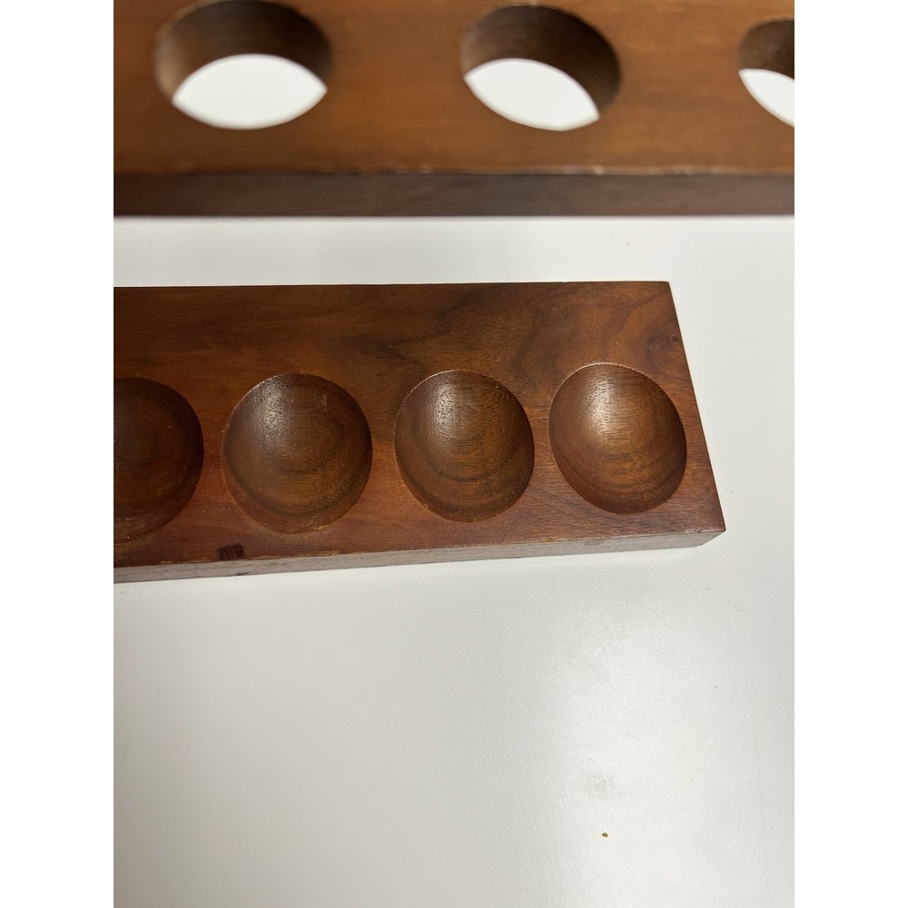 Fairfax Vintage Walnut Wood 6 Pipe Display Stand Holder Angled Unique USA - Picture 5 of 12